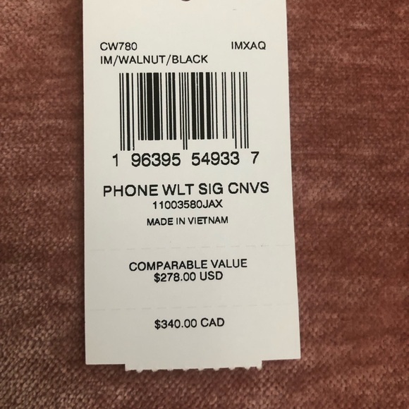 Coach Walnut and Black Signature Phone Wallet - Picture 4 of 4